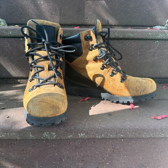 The North Face Cryos Size 7 Waterproof Winter Boots Brown Distressed Leather - Picture 4 of 6